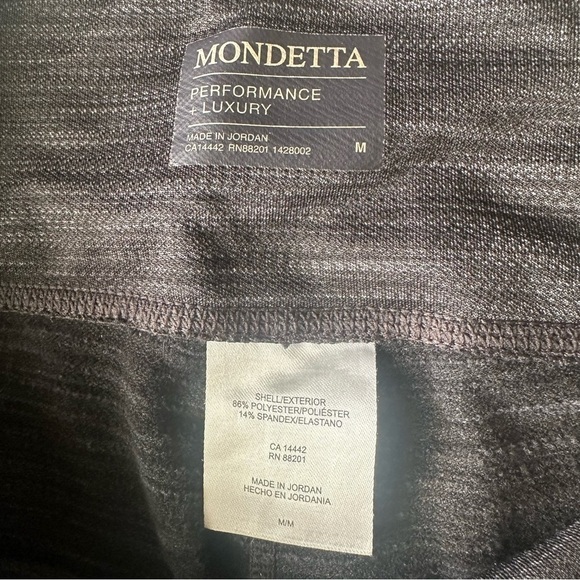 Mondetta Leggings Womens M Black Grey Performance Luxury Stretch - Picture 4 of 8